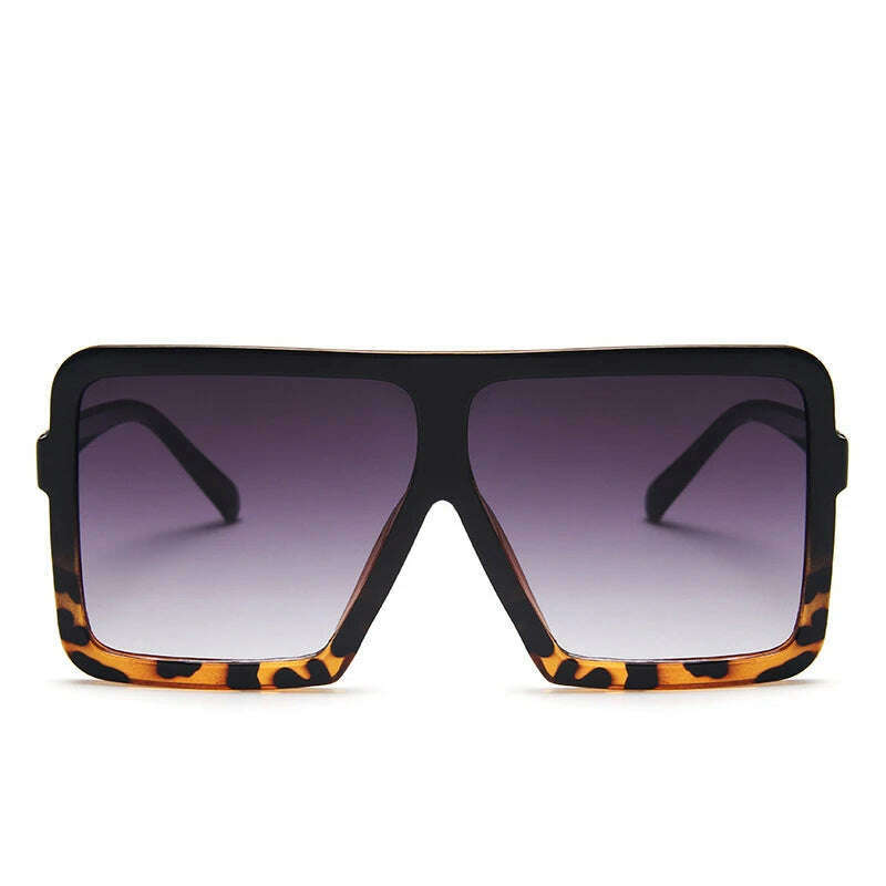 KIMLUD, OLOPKY 2022 Square Women Sunglasses Brand Designer Luxury Glasses Women/Men Oversized Eyewear Women Vintage Gafas De Sol Mujer, LeopardDoubleGray, KIMLUD APPAREL - Womens Clothes