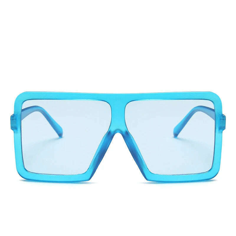 KIMLUD, OLOPKY 2022 Square Women Sunglasses Brand Designer Luxury Glasses Women/Men Oversized Eyewear Women Vintage Gafas De Sol Mujer, BlueBlue, KIMLUD APPAREL - Womens Clothes