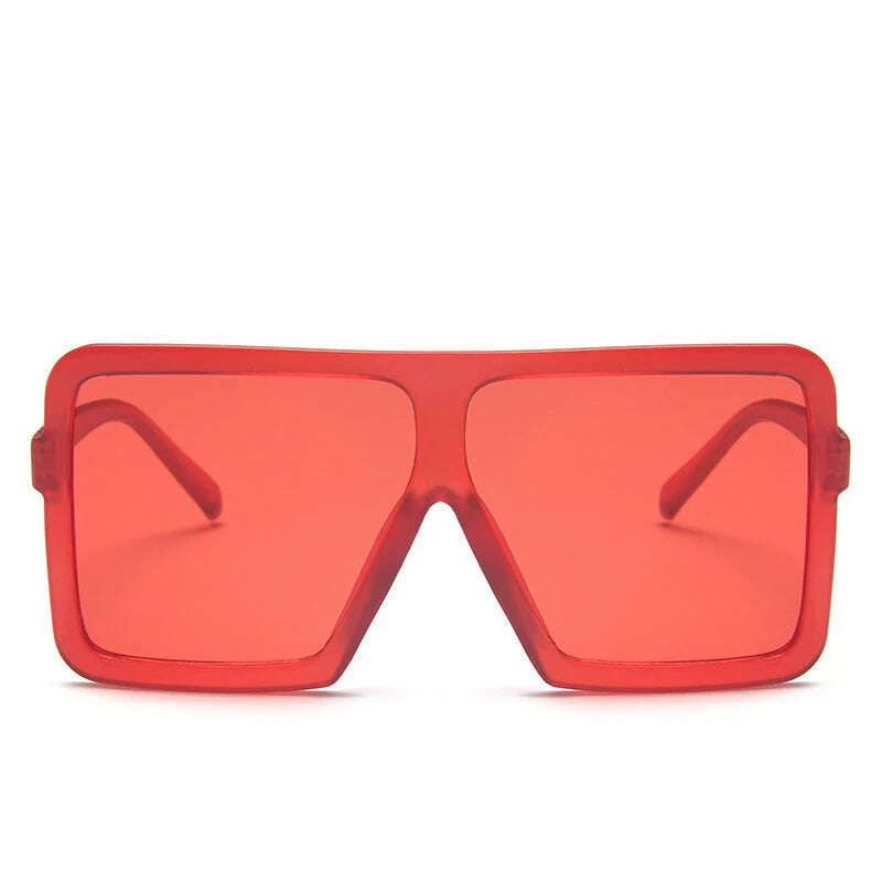 KIMLUD, OLOPKY 2022 Square Women Sunglasses Brand Designer Luxury Glasses Women/Men Oversized Eyewear Women Vintage Gafas De Sol Mujer, RedRed, KIMLUD APPAREL - Womens Clothes