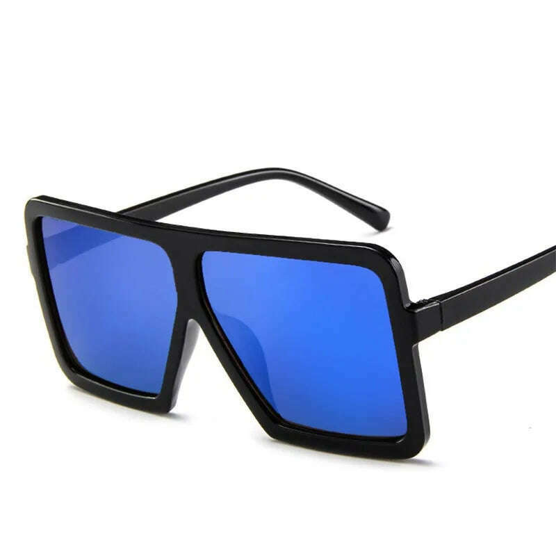 KIMLUD, OLOPKY 2022 Square Women Sunglasses Brand Designer Luxury Glasses Women/Men Oversized Eyewear Women Vintage Gafas De Sol Mujer, Black Blue, KIMLUD APPAREL - Womens Clothes