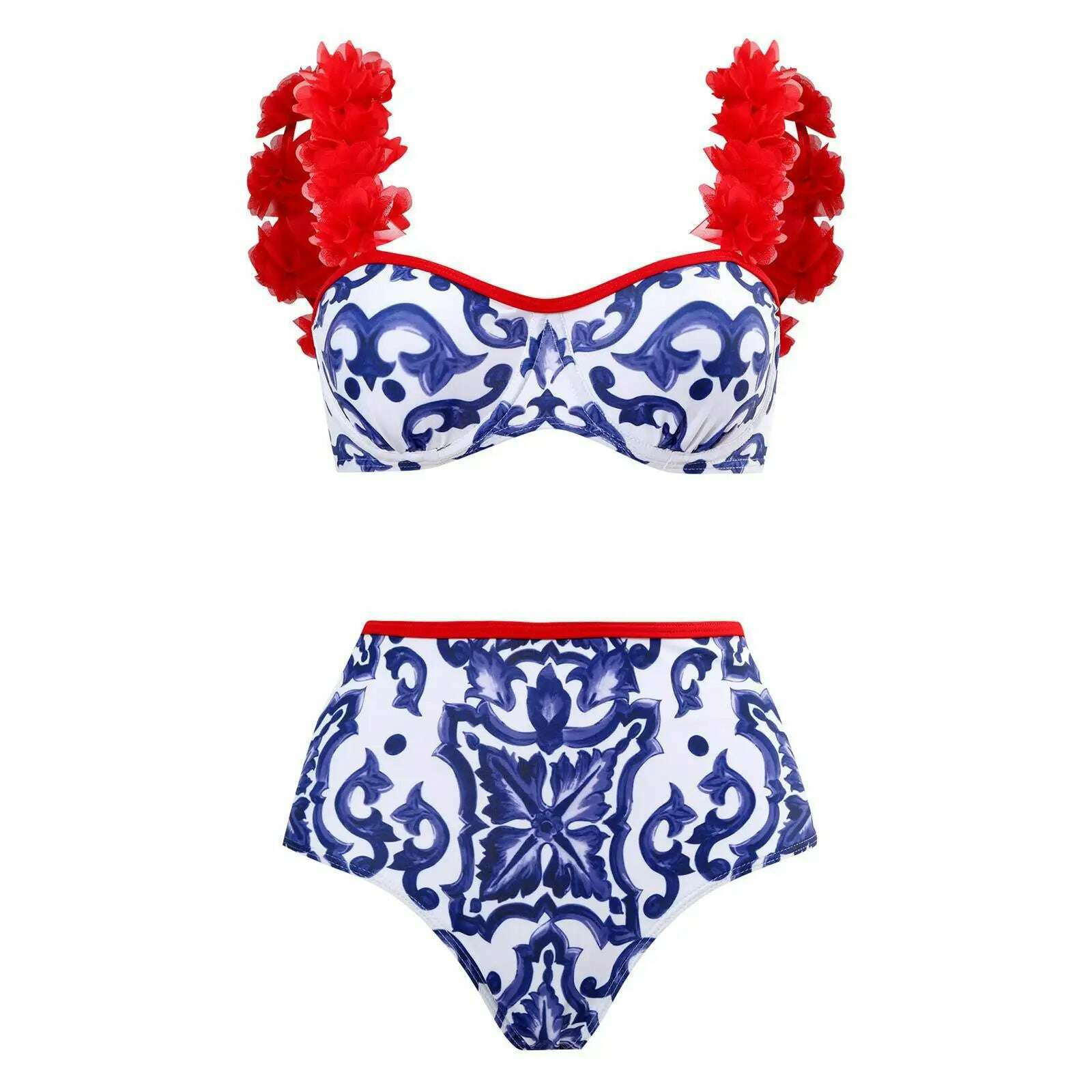 KIMLUD, One Piece Swimsuit Skirt Woman Tie-Shoulde Bowknot Swimwear 2024 New Brazilian Beach Bathing Suit Summer, KIMLUD Womens Clothes
