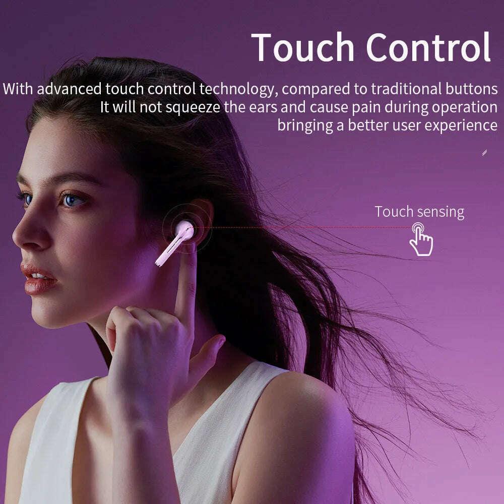 KIMLUD, J18 Wireless Earphones Bluetooth Headphones True Stereo Sport Game TWS Earbuds In Ear With Mic Touch, KIMLUD Womens Clothes