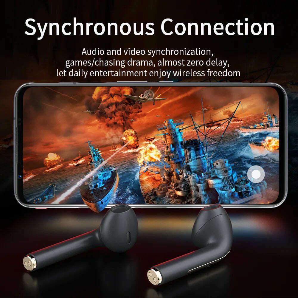 KIMLUD, J18 Wireless Earphones Bluetooth Headphones True Stereo Sport Game TWS Earbuds In Ear With Mic Touch, KIMLUD Womens Clothes