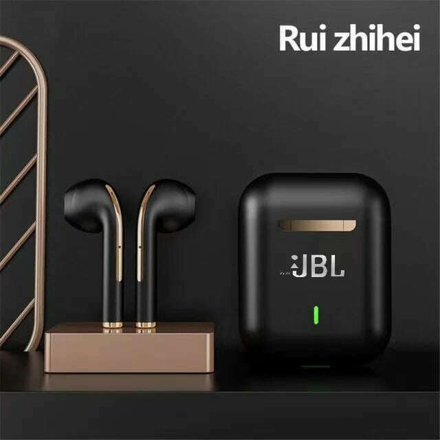 KIMLUD, Original For wwJBL J18 Headset Wireless Earphones Bluetooth Headphones True Stereo Sport Game TWS Earbuds In Ear With Mic Touch, Black No box, KIMLUD APPAREL - Womens Clothes