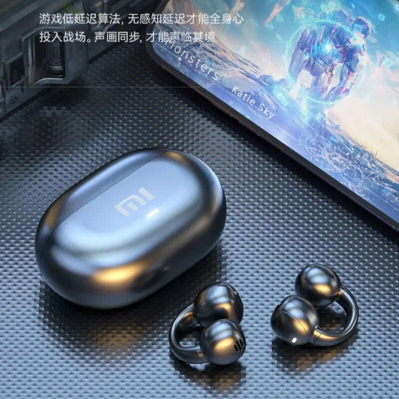 KIMLUD, Original Xiaomi M55 Wireless Earbuds Bluetooth Headset Charging Earphones Ear-hook Headphone Sport Game With Mic Pods, KIMLUD Womens Clothes