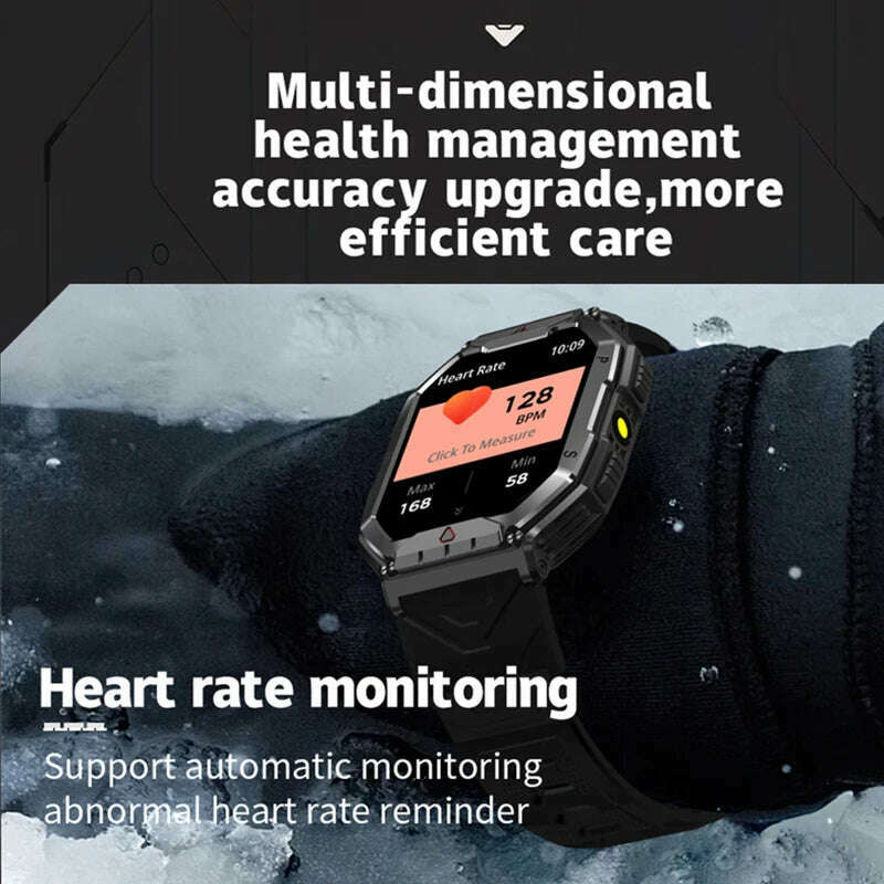 KIMLUD, Outdoor Sports Compass Smart Watch GPS Tracking 650Mah Battery 1ATM Waterproof Voice Assistant Bluetooth Call Smartwatch for Men, KIMLUD Womens Clothes