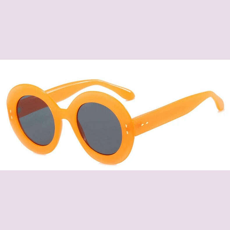 KIMLUD, Oversized Round Glasses Frames Women Fashion Clear Lens Optical Eyeglasses Frame Ladies Eyewear Leopard Black, Orange Gray, KIMLUD APPAREL - Womens Clothes