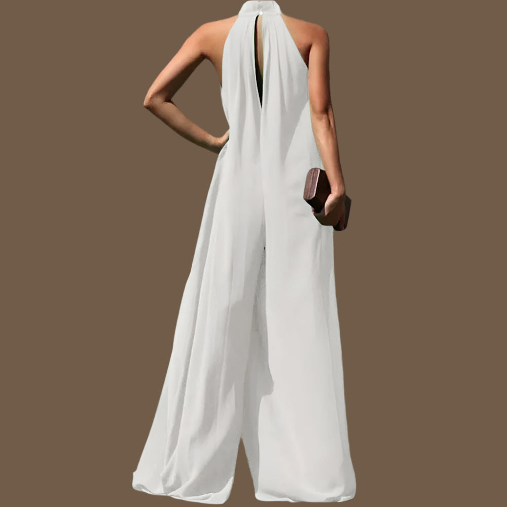 KIMLUD, Oversized ZANZEA Fashion Women Jumpsuits 2023 Summer Pleated Wide Leg Overalls Casual Solid Sleeveless Loose Button Up Rompers, KIMLUD Womens Clothes