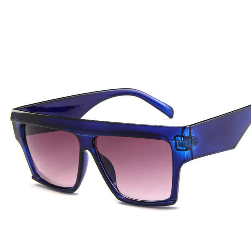 KIMLUD, OVOYAN 2022 Oversized Sunglasses Women Luxury Brand Sun Glasses For Women/Men High Quality Vintage Glasses Lentes De Sol Mujer, BlueDoubleGray / Other, KIMLUD APPAREL - Womens Clothes