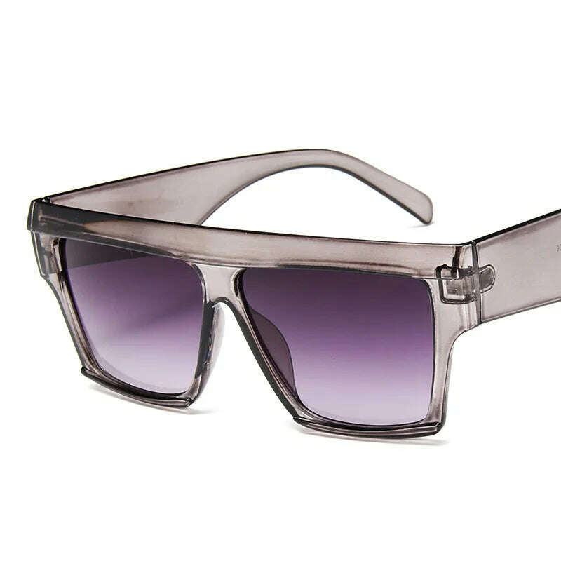 KIMLUD, OVOYAN 2022 Oversized Sunglasses Women Luxury Brand Sun Glasses For Women/Men High Quality Vintage Glasses Lentes De Sol Mujer, T-DoubleGray / Other, KIMLUD APPAREL - Womens Clothes
