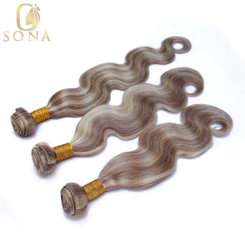 KIMLUD, P8/613 Color Wavy Human Hair 4x4 Lace Closure Bundles Chocolate Brown and Honey Blonde Highlight 13x4 Transparent Lace Frontal, KIMLUD Womens Clothes