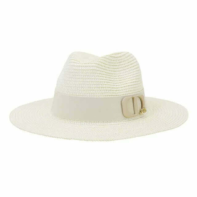 Panama Jazz Cap Summer Hats For Women Men New Colorful Sun Hat Outdoor Straw Hat Sun Protection Beach Hat Unisex Straw Hat 2022 - KIMLUD