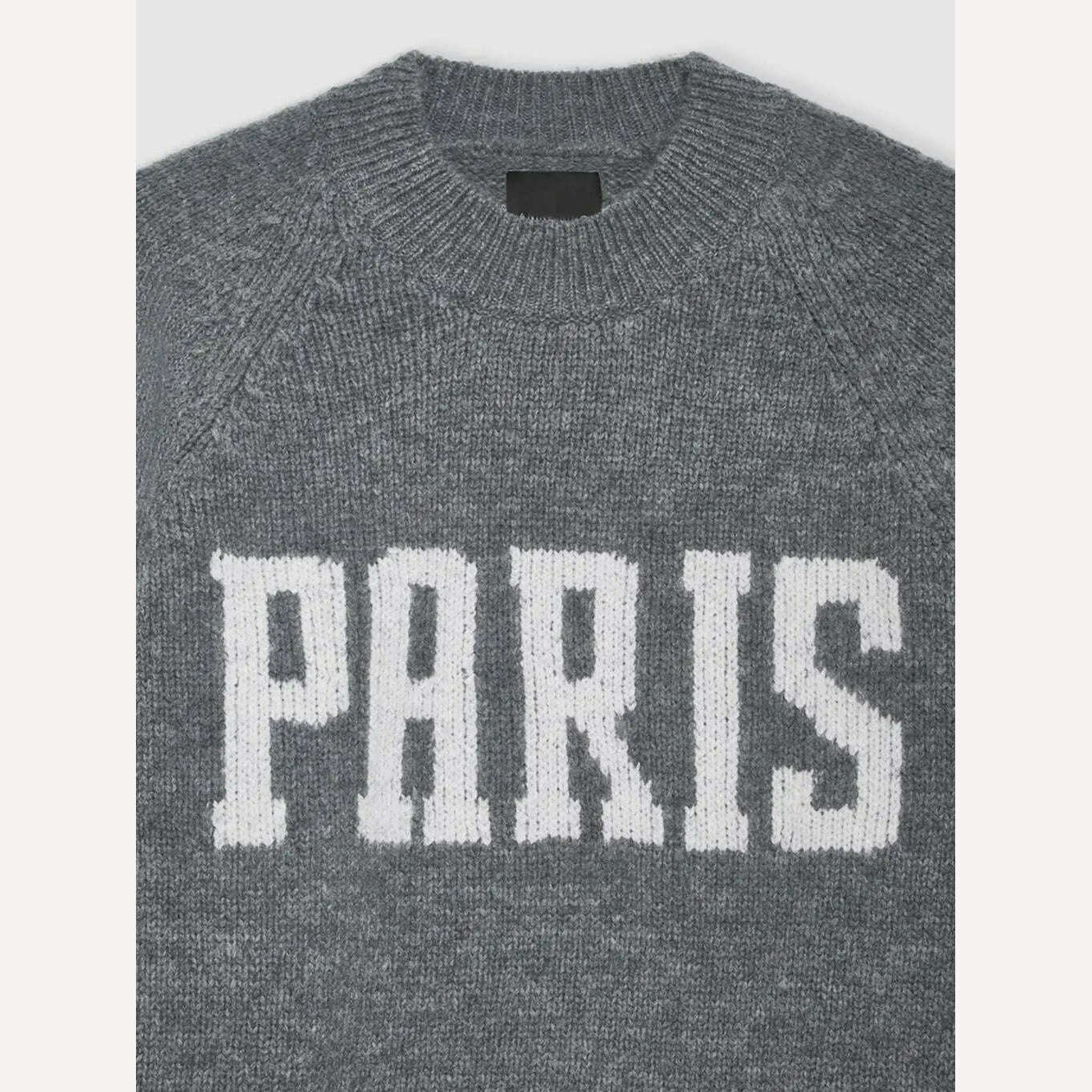 KIMLUD, Paris Cashmere Sweaters For Women Autumn Winter Clothes 2023 Designer Fashion Pullovers Sweater Casual Jumper Tops Female, GRAY / S, KIMLUD APPAREL - Womens Clothes