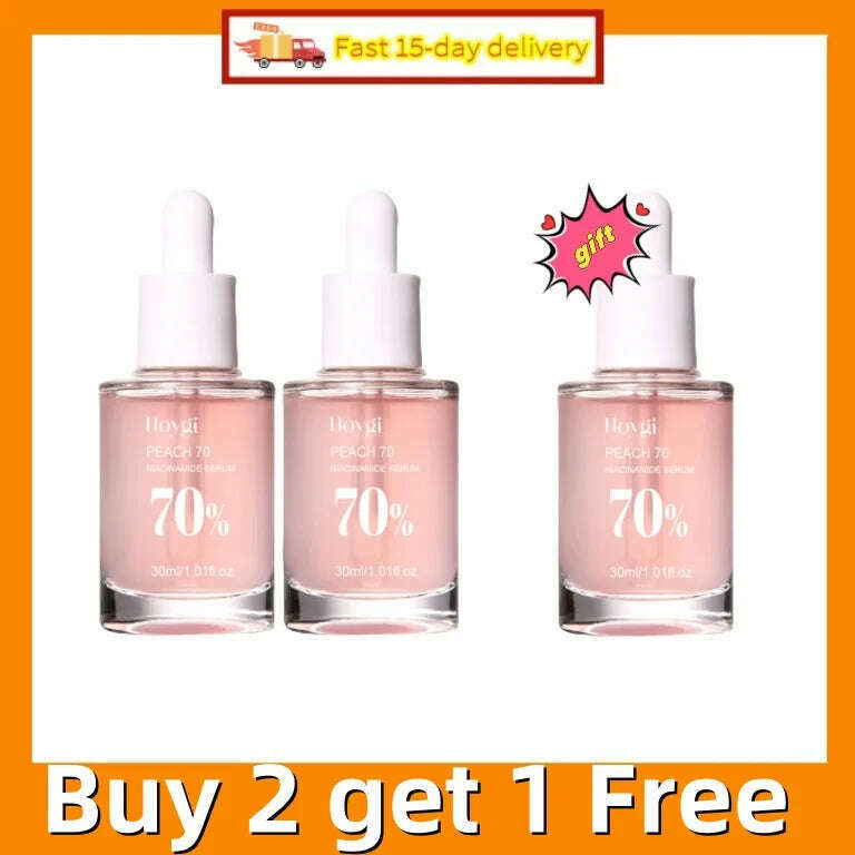 Peach 70% Niacinamide Serum 30ml Moisturizing Prevent Dryness Facial Essential Oil Increasing Elasticity Smooth Soften Skin Care - KIMLUD