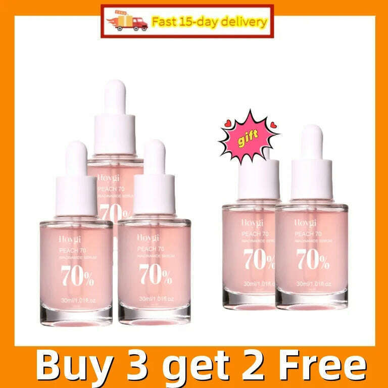 Peach 70% Niacinamide Serum 30ml Moisturizing Prevent Dryness Facial Essential Oil Increasing Elasticity Smooth Soften Skin Care - KIMLUD