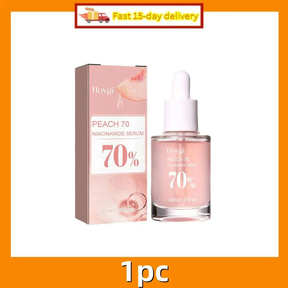 Peach 70% Niacinamide Serum 30ml Moisturizing Prevent Dryness Facial Essential Oil Increasing Elasticity Smooth Soften Skin Care - KIMLUD