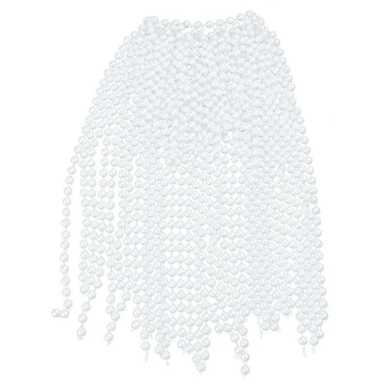 Pearls Tassels Headdress Fashionable Headwear Elegant Bridal Head Chain Hat Ornament Embellished Accessory for Head - KIMLUD