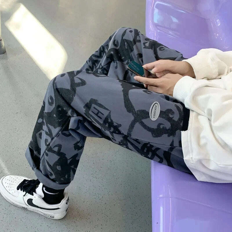 KIMLUD, Personality Street Apparel Wide Leg Pants Women Korean Fashion Loose Spring Autumn Design Sense Summer Thin Sweet Cool Ins Tide, KIMLUD Womens Clothes