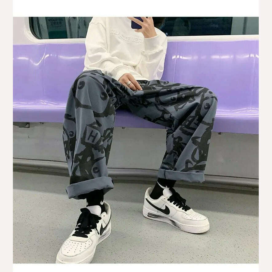 KIMLUD, Personality Street Apparel Wide Leg Pants Women Korean Fashion Loose Spring Autumn Design Sense Summer Thin Sweet Cool Ins Tide, KIMLUD Womens Clothes