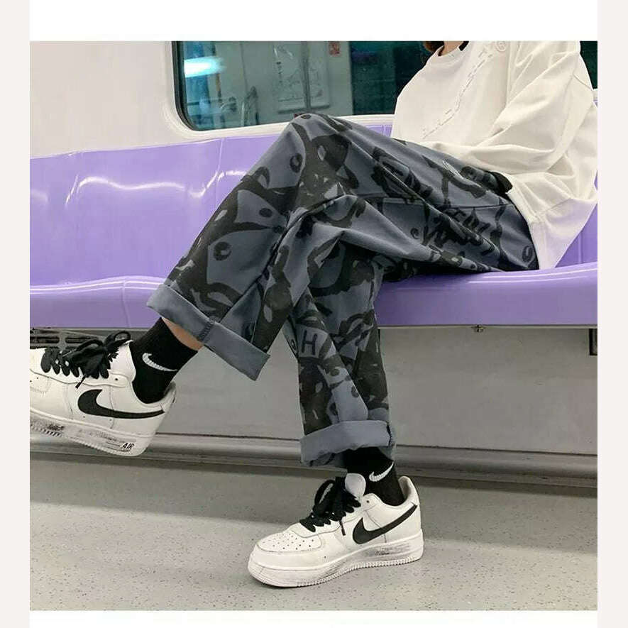 KIMLUD, Personality Street Apparel Wide Leg Pants Women Korean Fashion Loose Spring Autumn Design Sense Summer Thin Sweet Cool Ins Tide, KIMLUD Womens Clothes