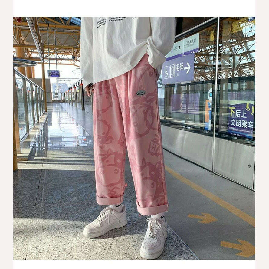 KIMLUD, Personality Street Apparel Wide Leg Pants Women Korean Fashion Loose Spring Autumn Design Sense Summer Thin Sweet Cool Ins Tide, KIMLUD Womens Clothes