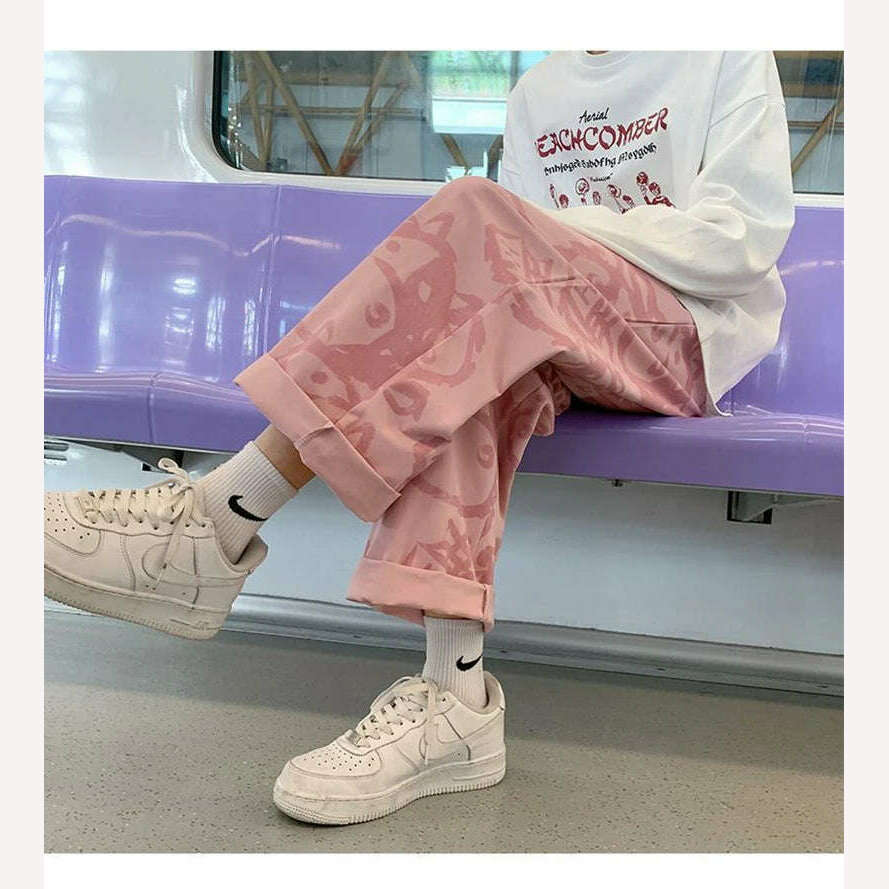 KIMLUD, Personality Street Apparel Wide Leg Pants Women Korean Fashion Loose Spring Autumn Design Sense Summer Thin Sweet Cool Ins Tide, KIMLUD Womens Clothes