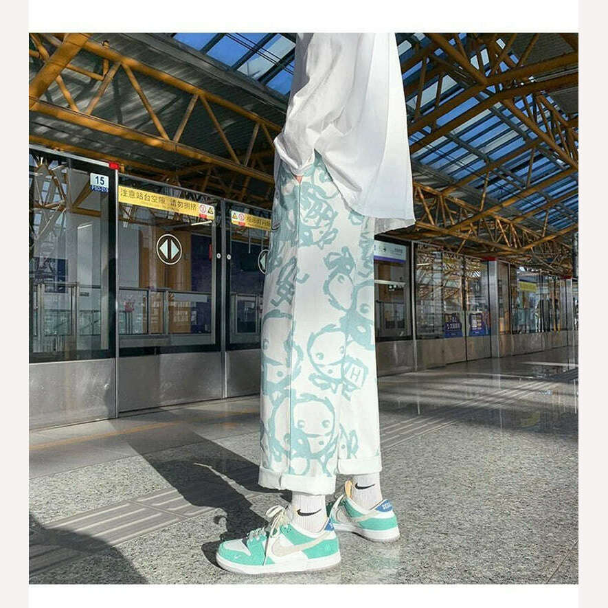 KIMLUD, Personality Street Apparel Wide Leg Pants Women Korean Fashion Loose Spring Autumn Design Sense Summer Thin Sweet Cool Ins Tide, KIMLUD Womens Clothes