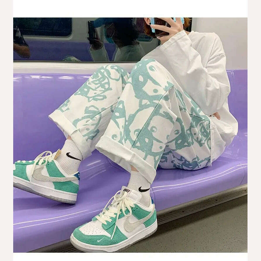 KIMLUD, Personality Street Apparel Wide Leg Pants Women Korean Fashion Loose Spring Autumn Design Sense Summer Thin Sweet Cool Ins Tide, KIMLUD Womens Clothes