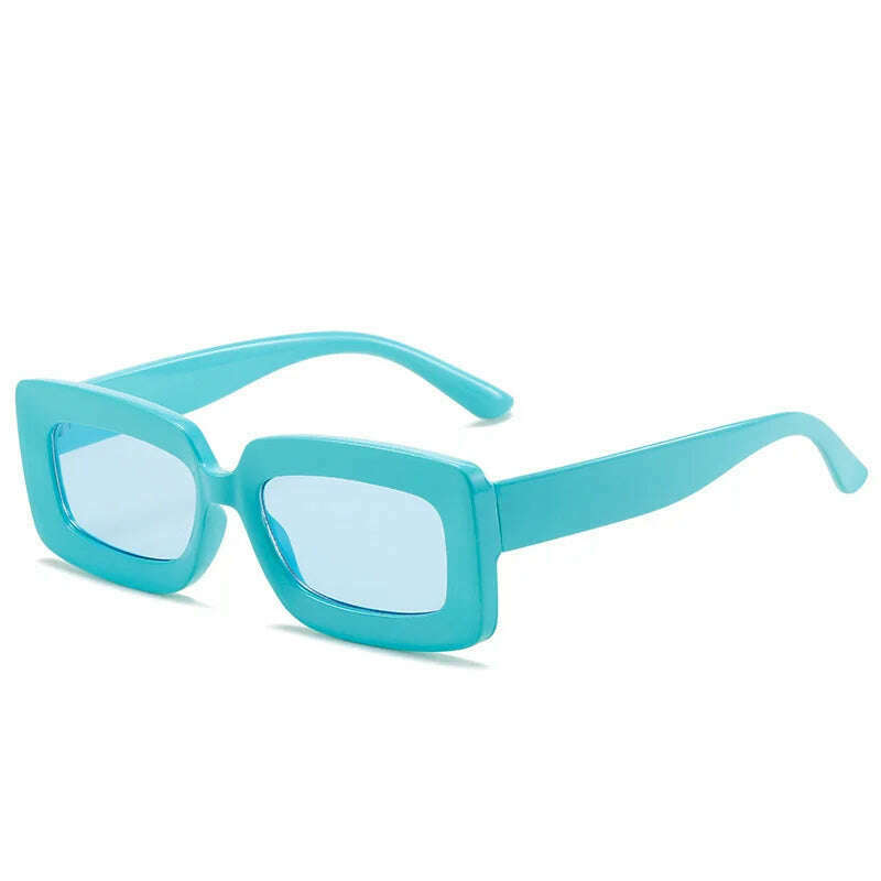 Pink Purple Square Sunglasses Women Small Frame Jelly Color Sun Glasses UV400 Protection Shades Party Decoration Female Eyewear - KIMLUD