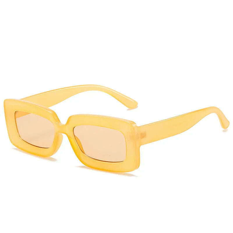 Pink Purple Square Sunglasses Women Small Frame Jelly Color Sun Glasses UV400 Protection Shades Party Decoration Female Eyewear - KIMLUD