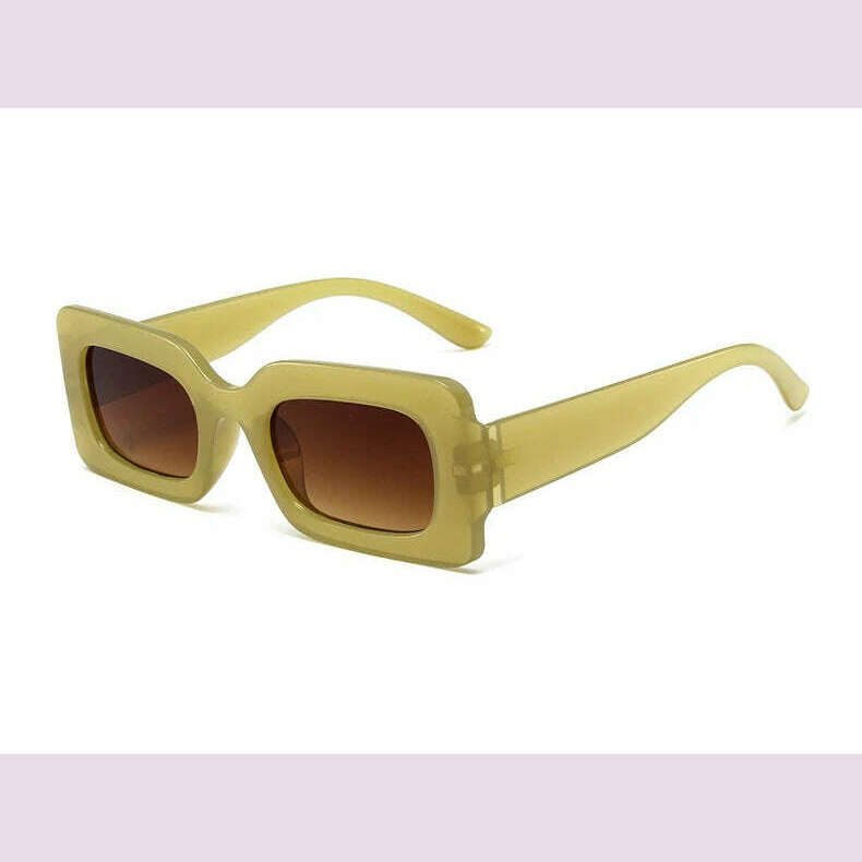 Pink Purple Square Sunglasses Women Small Frame Jelly Color Sun Glasses UV400 Protection Shades Party Decoration Female Eyewear - KIMLUD