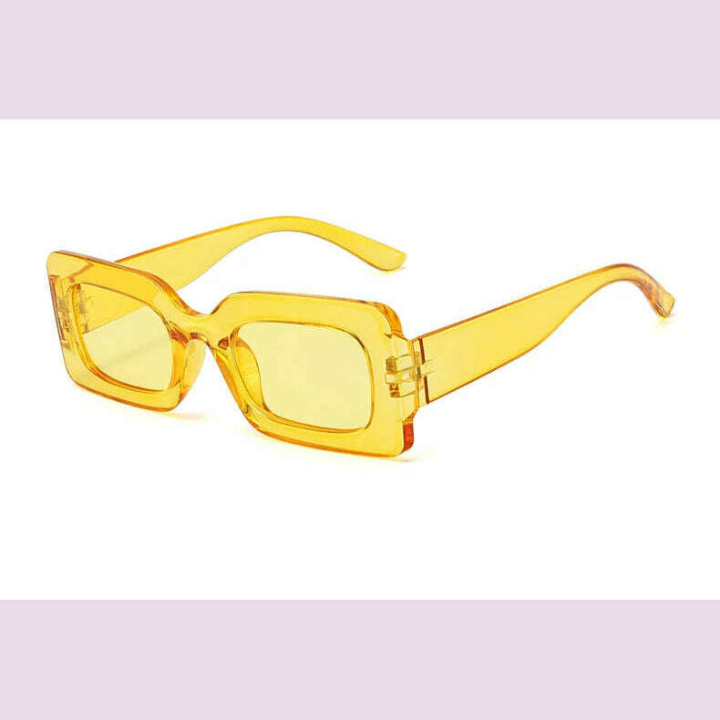 Pink Purple Square Sunglasses Women Small Frame Jelly Color Sun Glasses UV400 Protection Shades Party Decoration Female Eyewear - KIMLUD
