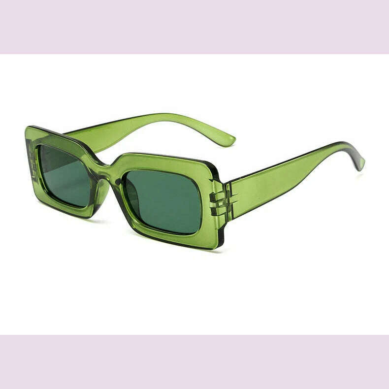 Pink Purple Square Sunglasses Women Small Frame Jelly Color Sun Glasses UV400 Protection Shades Party Decoration Female Eyewear - KIMLUD