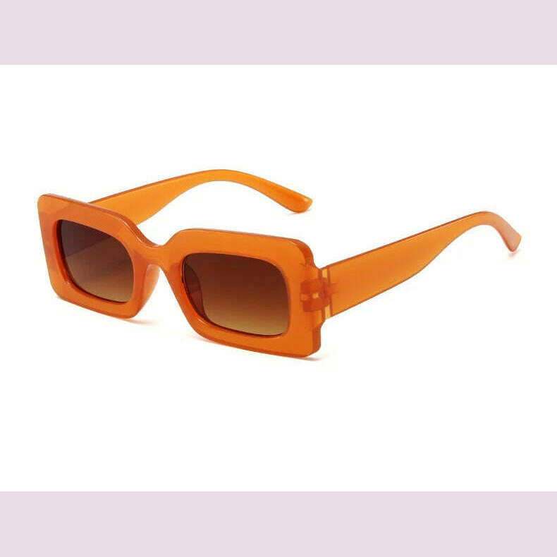 Pink Purple Square Sunglasses Women Small Frame Jelly Color Sun Glasses UV400 Protection Shades Party Decoration Female Eyewear - KIMLUD