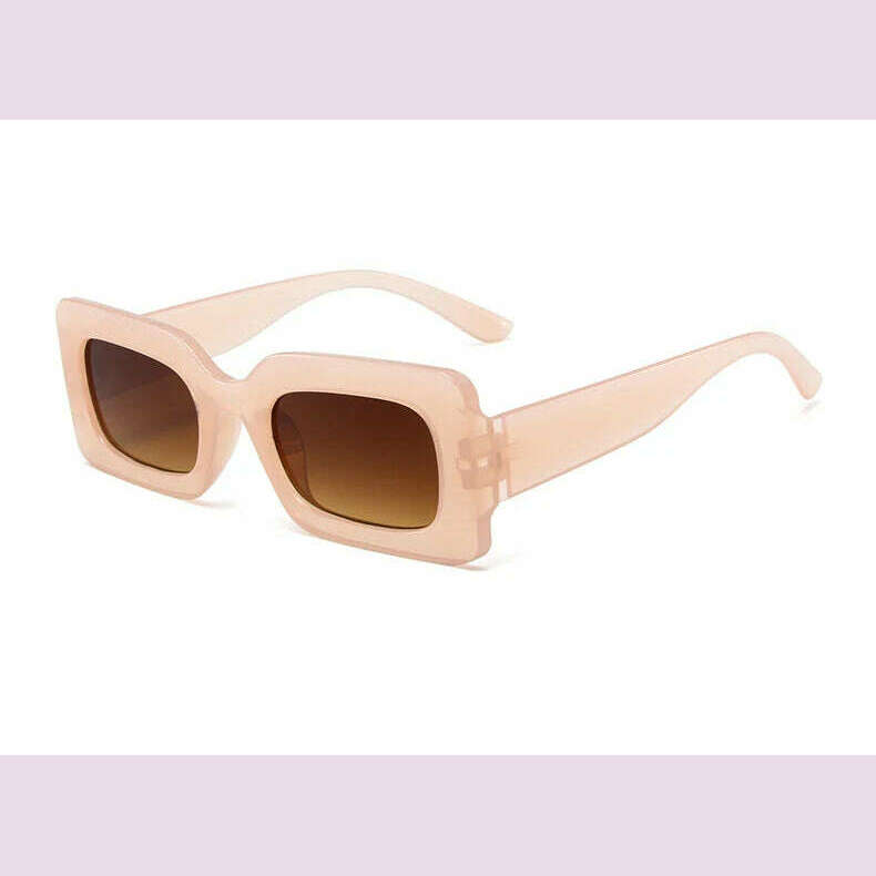 Pink Purple Square Sunglasses Women Small Frame Jelly Color Sun Glasses UV400 Protection Shades Party Decoration Female Eyewear - KIMLUD