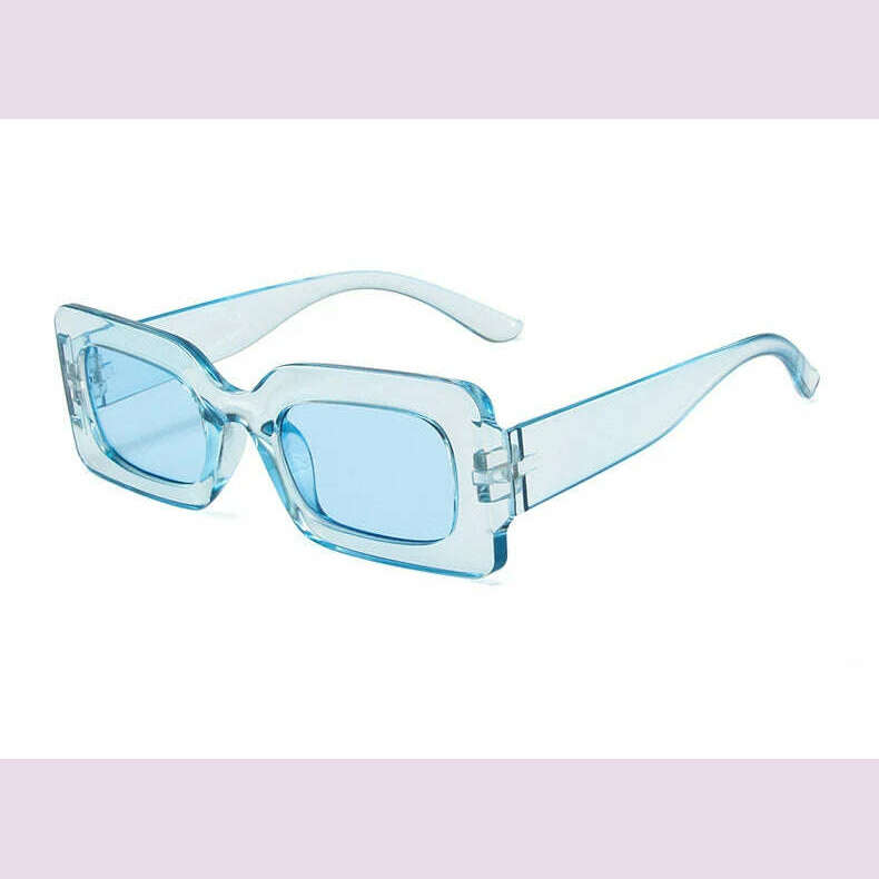 Pink Purple Square Sunglasses Women Small Frame Jelly Color Sun Glasses UV400 Protection Shades Party Decoration Female Eyewear - KIMLUD