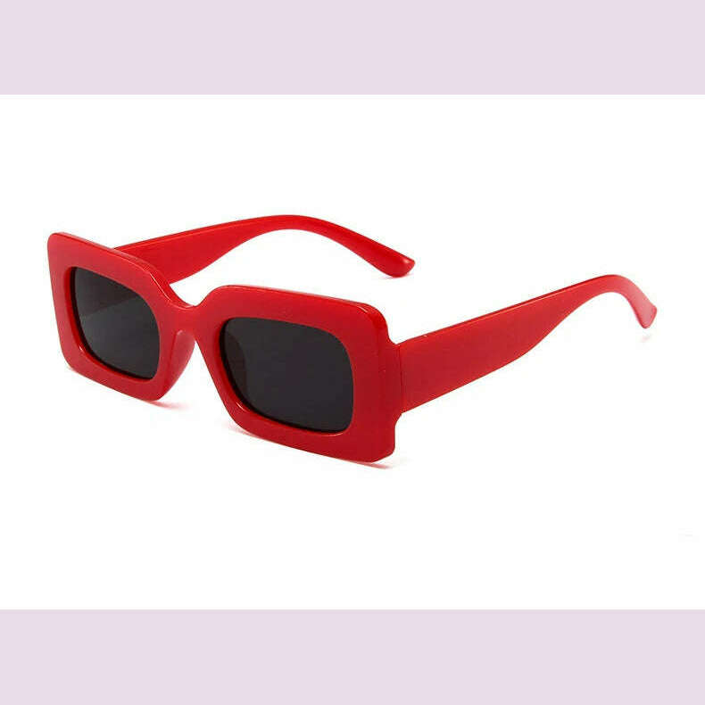 Pink Purple Square Sunglasses Women Small Frame Jelly Color Sun Glasses UV400 Protection Shades Party Decoration Female Eyewear - KIMLUD