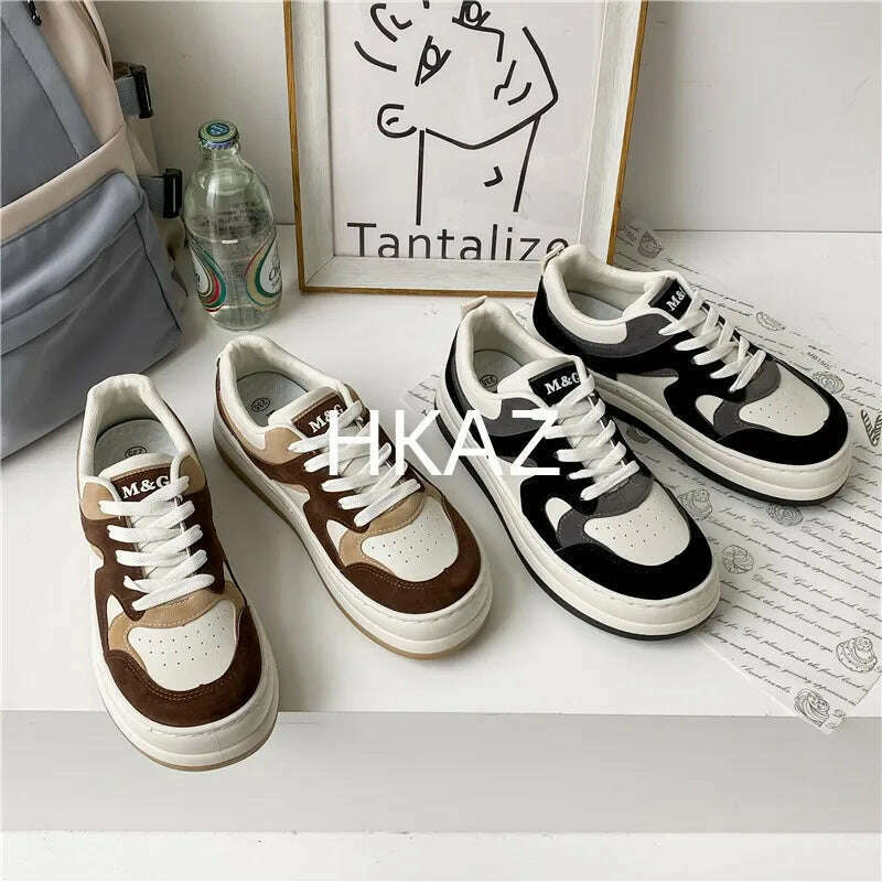 KIMLUD, Platform Sports Shoes Woman Flat Female Sneakers Women Black Fashion Tennis Spring Casual Vulcanize Shoes New In Spring Summer, KIMLUD Womens Clothes