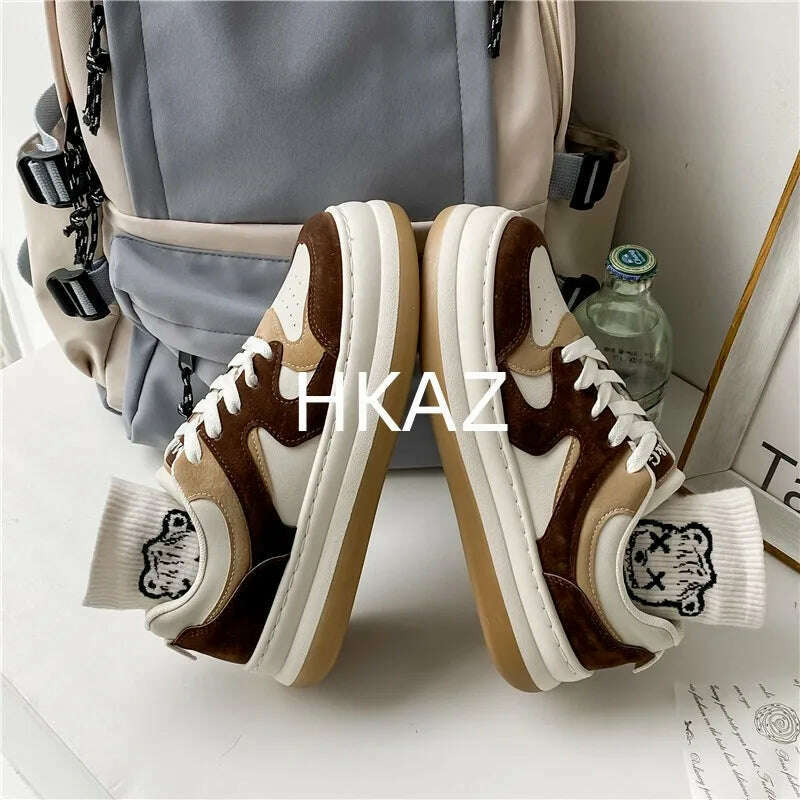 KIMLUD, Platform Sports Shoes Woman Flat Female Sneakers Women Black Fashion Tennis Spring Casual Vulcanize Shoes New In Spring Summer, KIMLUD Womens Clothes