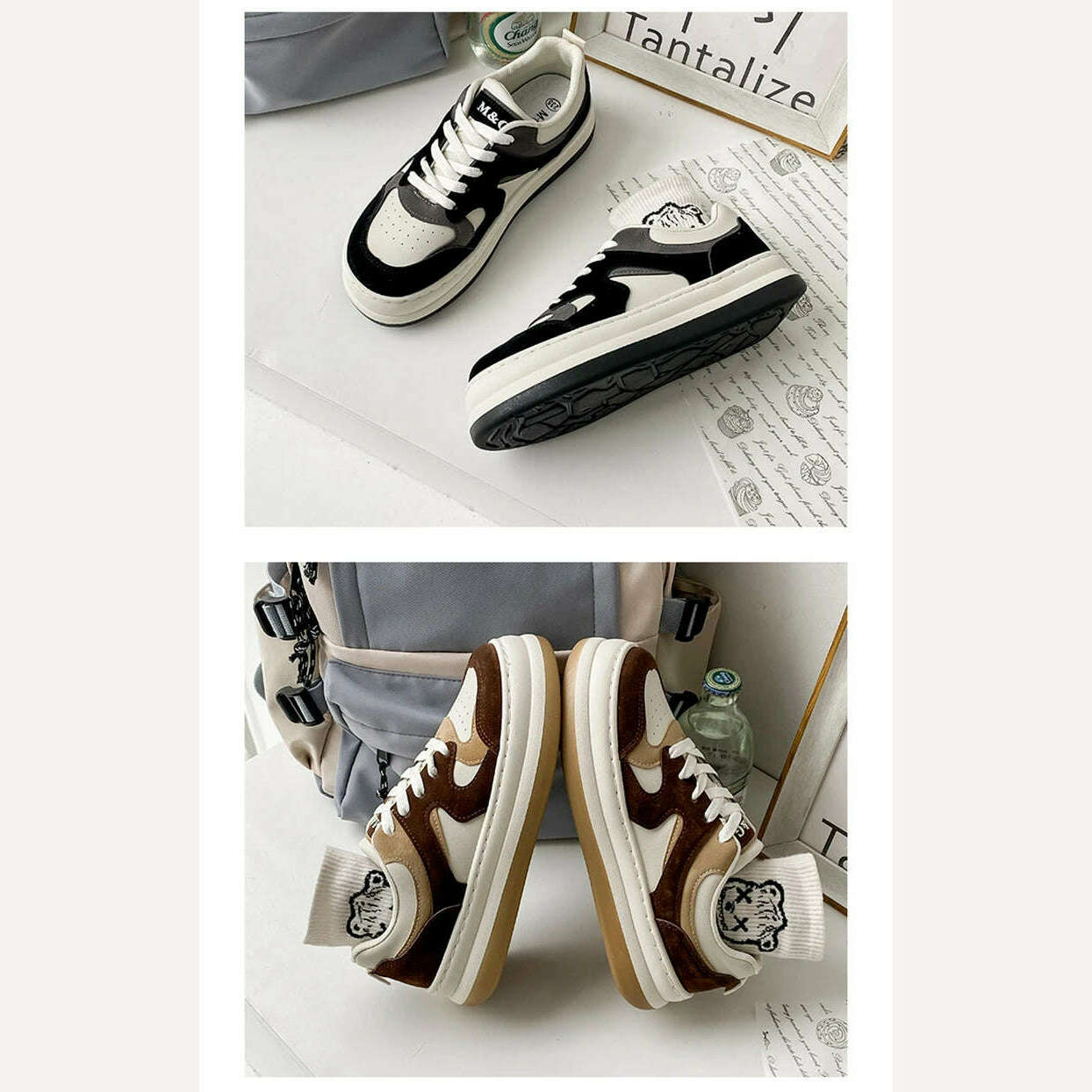 KIMLUD, Platform Sports Shoes Woman Flat Female Sneakers Women Black Fashion Tennis Spring Casual Vulcanize Shoes New In Spring Summer, KIMLUD Womens Clothes