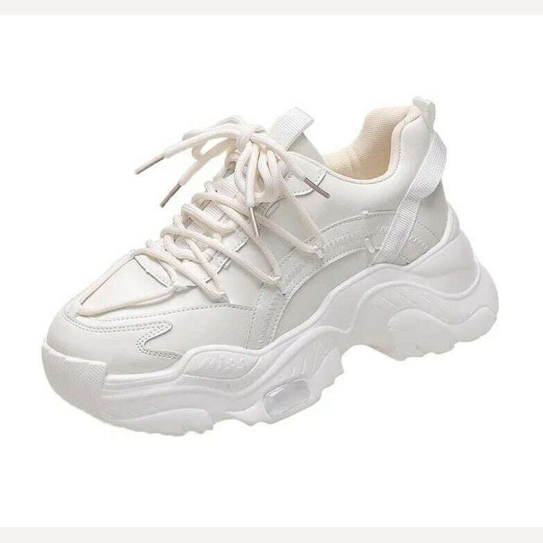 KIMLUD, Platform Women Shoes 2022 Designer Sneakers Fashion Outdoor Flats Causal Lace Up Shoes Female Breathable Ladies Footwear Size, beige / 38 / CHINA, KIMLUD APPAREL - Womens Clothes