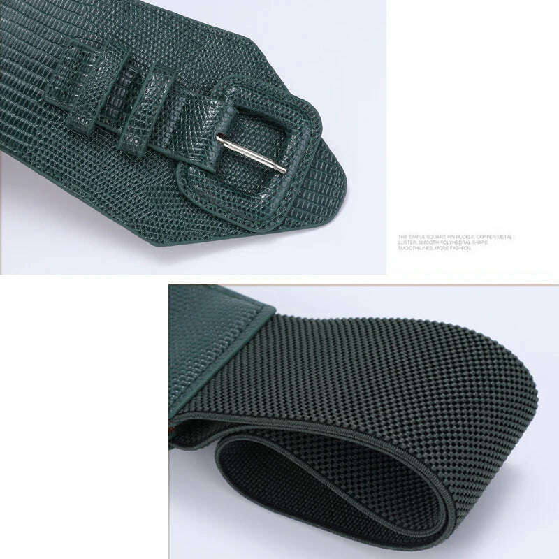 Plus Size Corset Belt Female Designer Belts For Women Dresses Wide Stretch Cummerbunds Elastic Ceinture Femme Big Waistband - KIMLUD