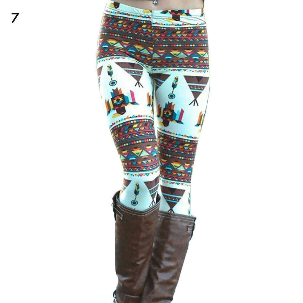 KIMLUD, Plus Size Winter Christmas Leggings Women's High Waist Floral/Elk Printed Long Pants Trousers Thermo Warm Elastic Slim Soft Pant, KIMLUD Womens Clothes