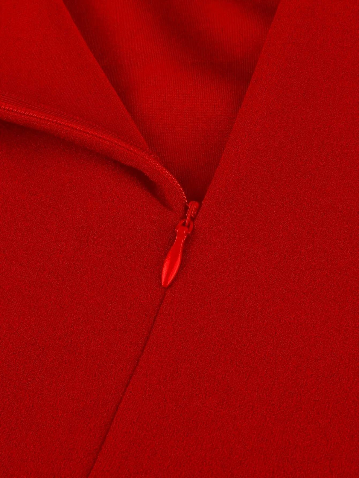 Polyester Elastane Colorblock Sheath Dress Red KIMLUD
