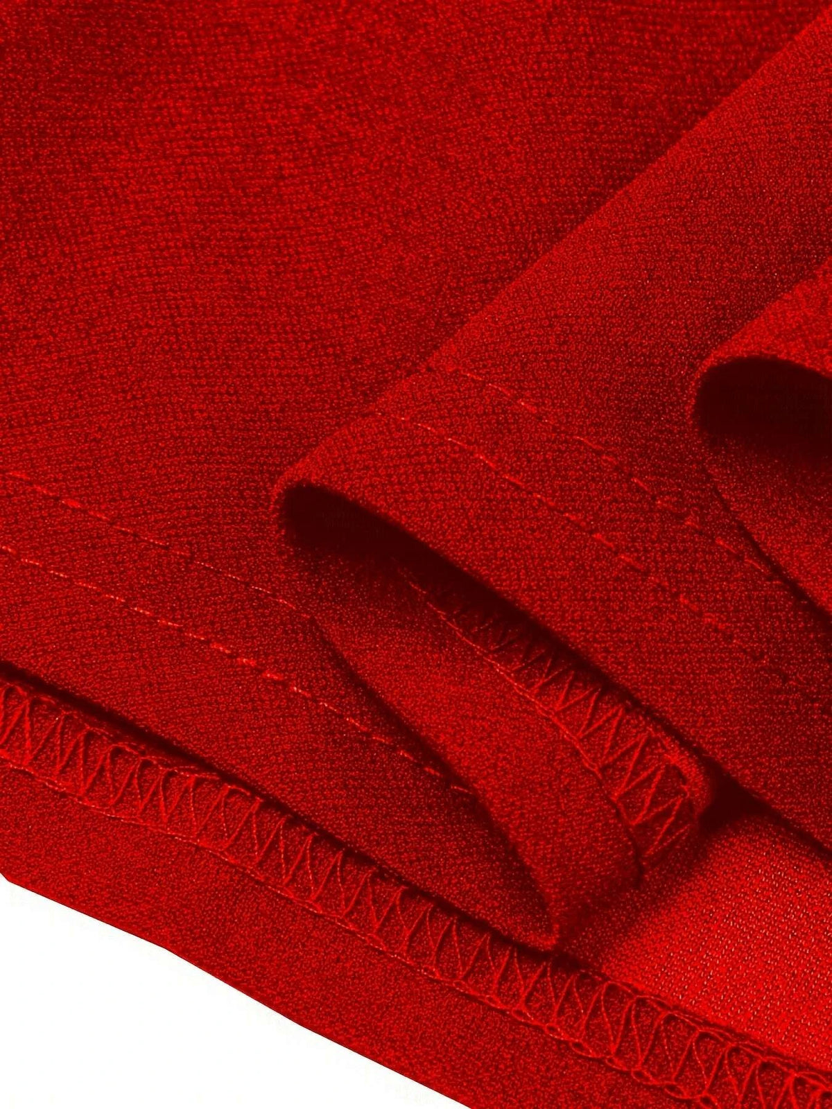 Polyester Elastane Colorblock Sheath Dress Red KIMLUD
