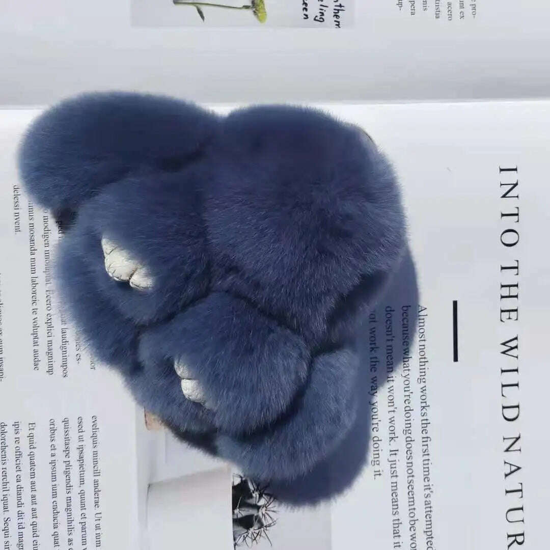 KIMLUD, Pompom Real Rabbit Fur Keychain Cute Fluffy Plush Doll Keychains Women Bags Keyrings Cars Key Ring Gift Charming Decoration, KY003-23 / 10 cm, KIMLUD APPAREL - Womens Clothes