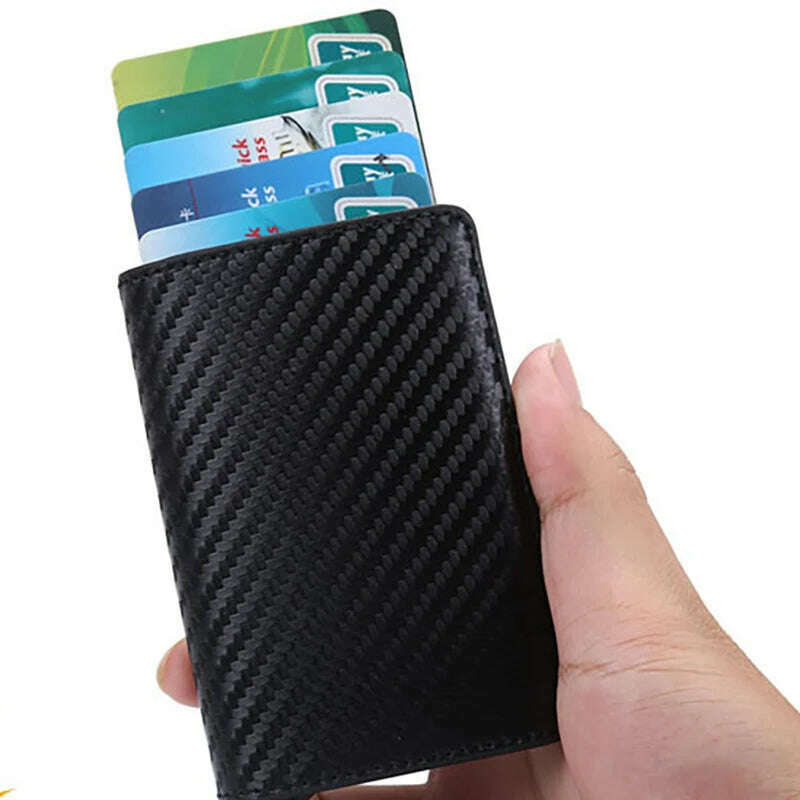 KIMLUD, Pop-out RFID Card Holder Slim Aluminum Wallet Elasticity Back Pouch ID Credit Card Holder Blocking Protect Travel ID Cardholder, KIMLUD Womens Clothes