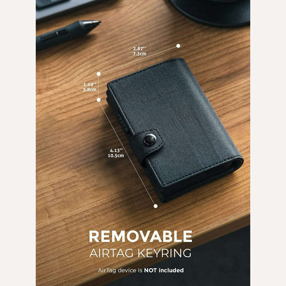 Pop up Card Wallet RFID Blocking Credit Card Holder Three Fold Wallet with Large Capacity - KIMLUD