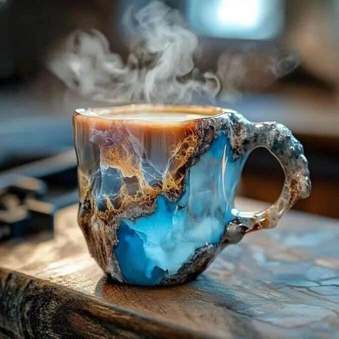 KIMLUD, Popular Creative Mineral Crystal Coffee Mugsmake Mug Crystal Coffee Mug High Face Value Household Goods High-Grade Water Cup, HX204, KIMLUD APPAREL - Womens Clothes