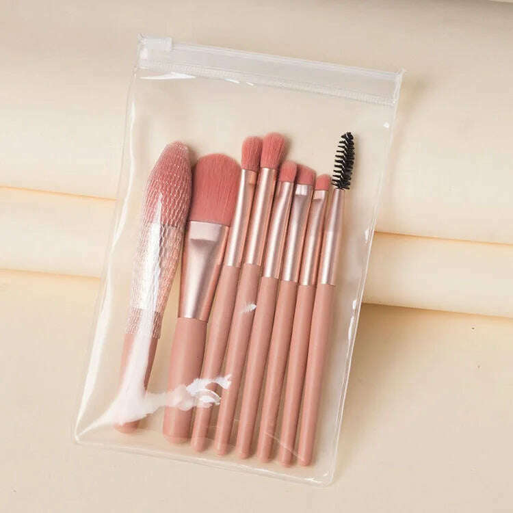 KIMLUD, Portable 8Pcs Eyeshadow Foundation Blending Makeup Brush Soft Fluffy Cosmetics Concealer Makeup Brush Professional Make Up Tool, KIMLUD Womens Clothes